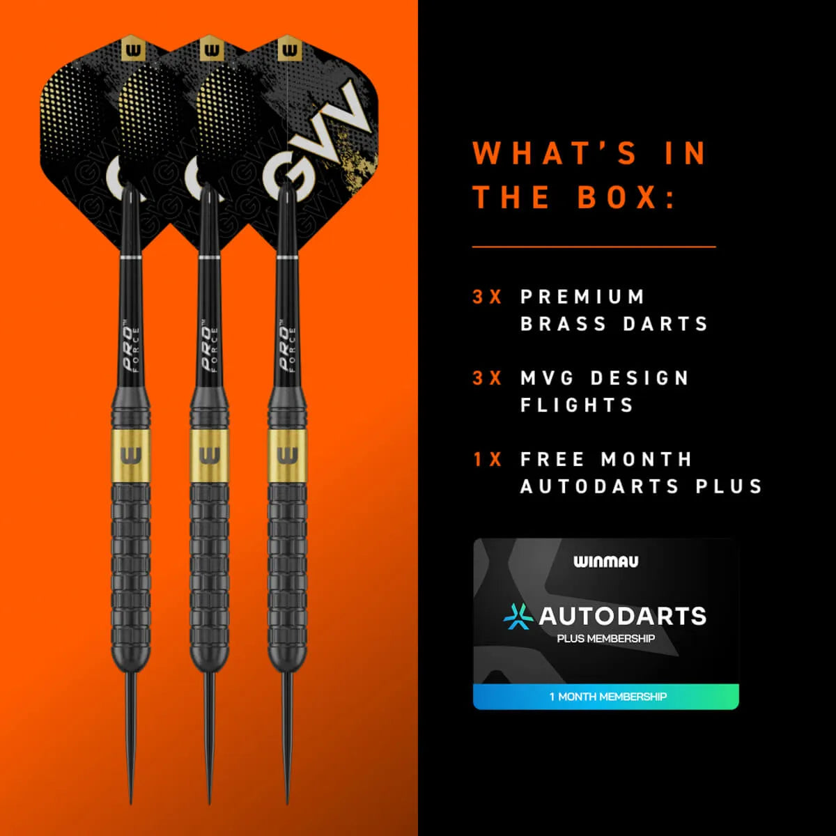 Winmau Gian van Veen Core Brass Steel Tip Darts-8-21 GRAM-Premier Darts