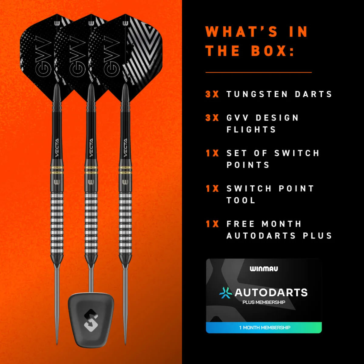 Winmau Gian van Veen TS SP 90% Tungsten Steel Tip Darts-8-23 GRAM-Premier Darts