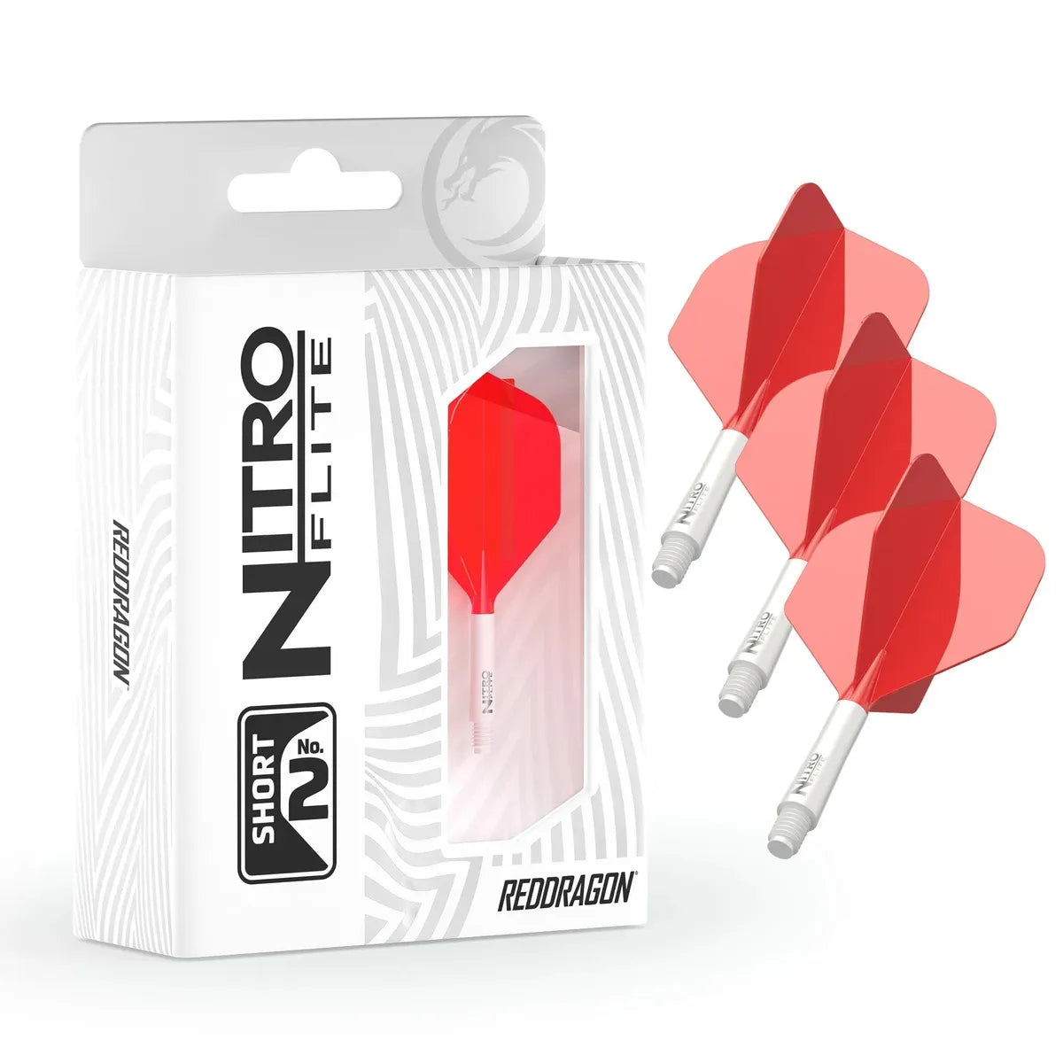Red Dragon Nitro Flite - Integrated Flight and Shaft-89-Black-Short-Premier Darts