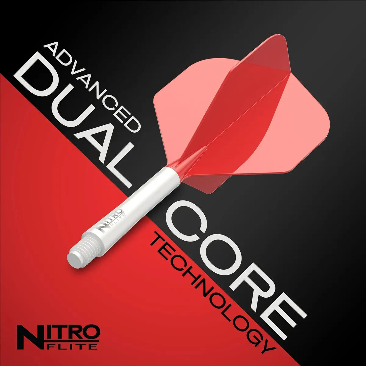 Red Dragon Nitro Flite - Integrated Flight and Shaft-91-Black-Short-Premier Darts