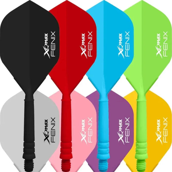 XQ Max Fenix Moulded Flight and Shaft System-1-Black-Small-Premier Darts