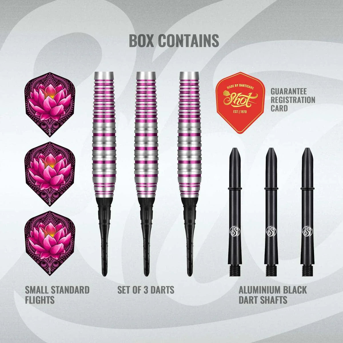 Shot Zen Series Juji 80% Tungsten Soft Tip Darts-4-18 GRAM-Premier Darts