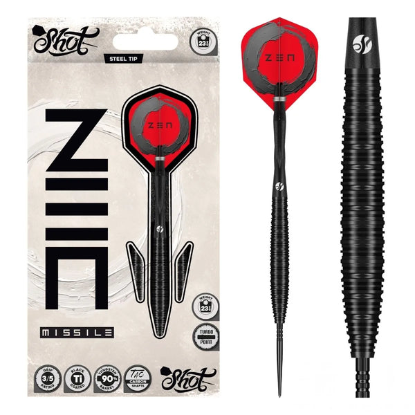 Shot Zen Missile TP 90% Tungsten Steel Tip Darts-1-22 GRAM-Premier Darts