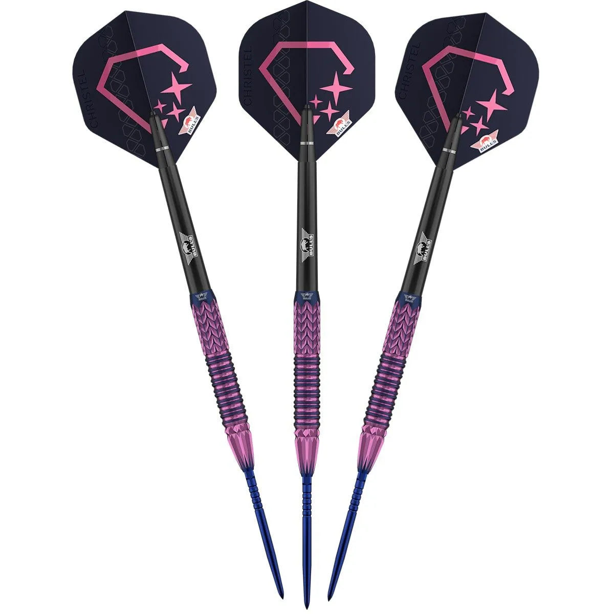 Bull's NL Christel Timmermans E2 CP 95% Tungsten Steel Tip Darts-4-23 GRAM-Premier Darts
