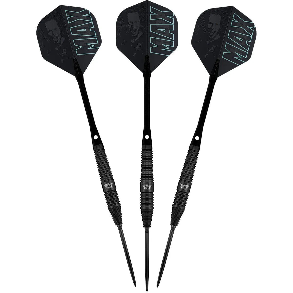 Bull's NL Max Hopp Black CP 80% Tungsten Steel Tip Darts-4-22 GRAM-Premier Darts