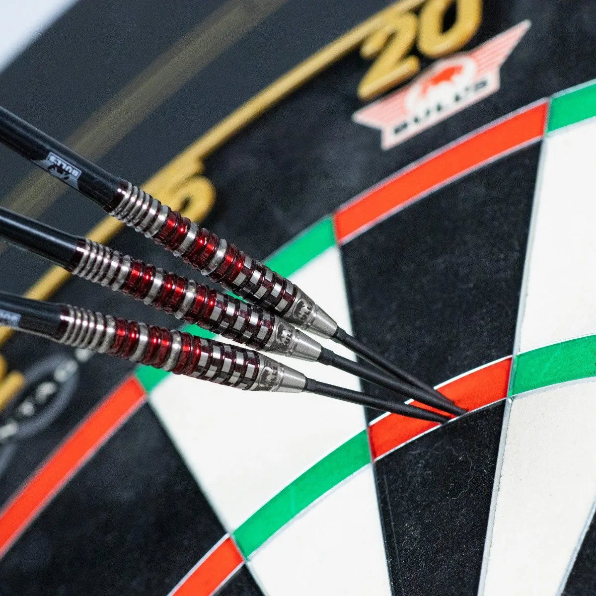 Bull's NL Red Flare CP 90% Tungsten Steel Tip Darts-5-19 GRAM-Premier Darts