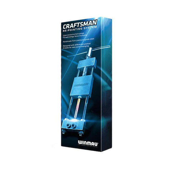 Winmau Craftsman Re-Pointing System box, a premium steel dart accessory for easy point changing.