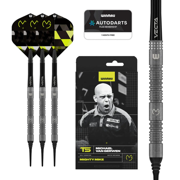 Winmau MvG TS 90% Tungsten Soft Tip Darts-1-18 GRAM-Premier Darts