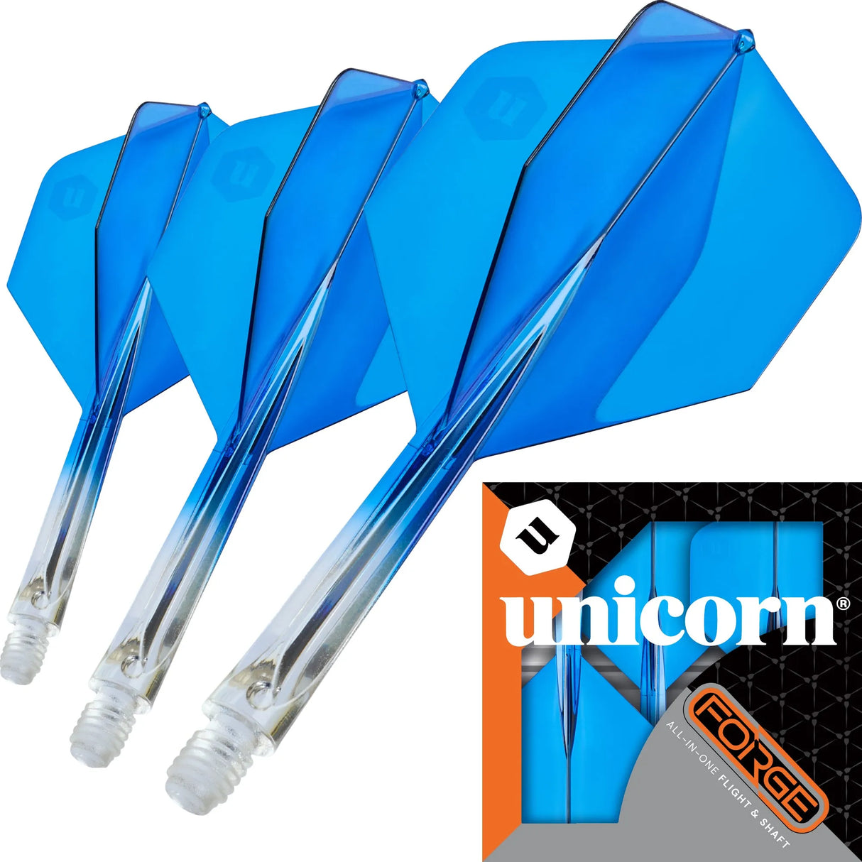 Unicorn Forge Plus Two-Tone All In One System-13-Clear Black-Medium-Premier Darts