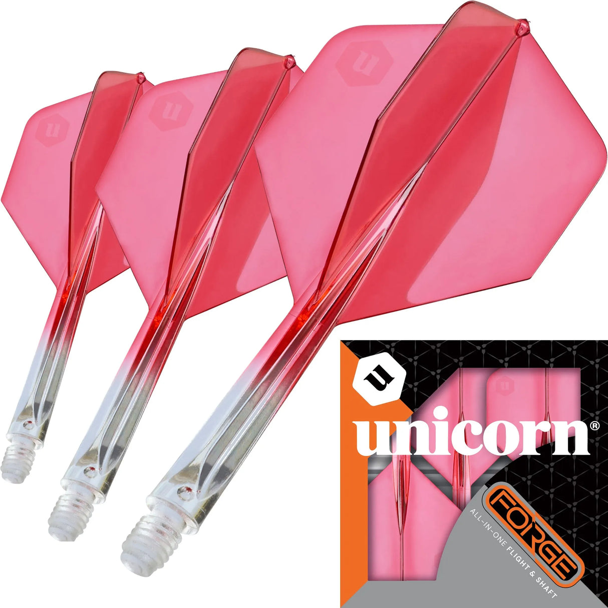 Unicorn Forge Plus Two-Tone All In One System-33-Clear Black-Medium-Premier Darts