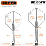 Unicorn Forge Plus Two-Tone All In One System-4-Clear Black-Medium-Premier Darts