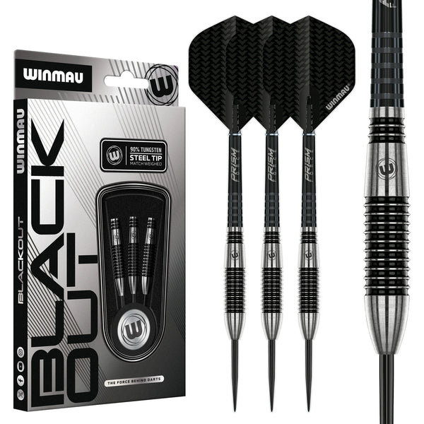 Winmau Blackout 2 Torpedo 90% Tungsten Steel Tip Darts-1-23 GRAM-Premier Darts