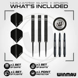 Winmau Blackout 1 Straight 90% Tungsten Steel Tip Darts