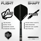 Winmau Blackout 1 Straight 90% Tungsten Steel Tip Darts