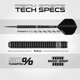 Winmau Blackout 1 Straight 90% Tungsten Steel Tip Darts