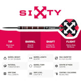 Bull's DE Sixty S2 90% Tungsten Steel Tip Darts-3-21 GRAM-Premier Darts