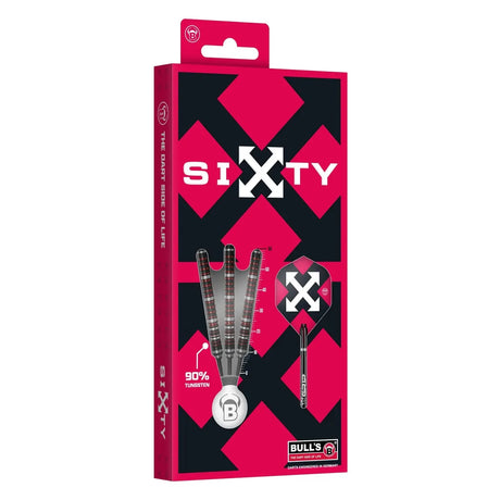 Bull's DE Sixty S2 90% Tungsten Steel Tip Darts-4-21 GRAM-Premier Darts