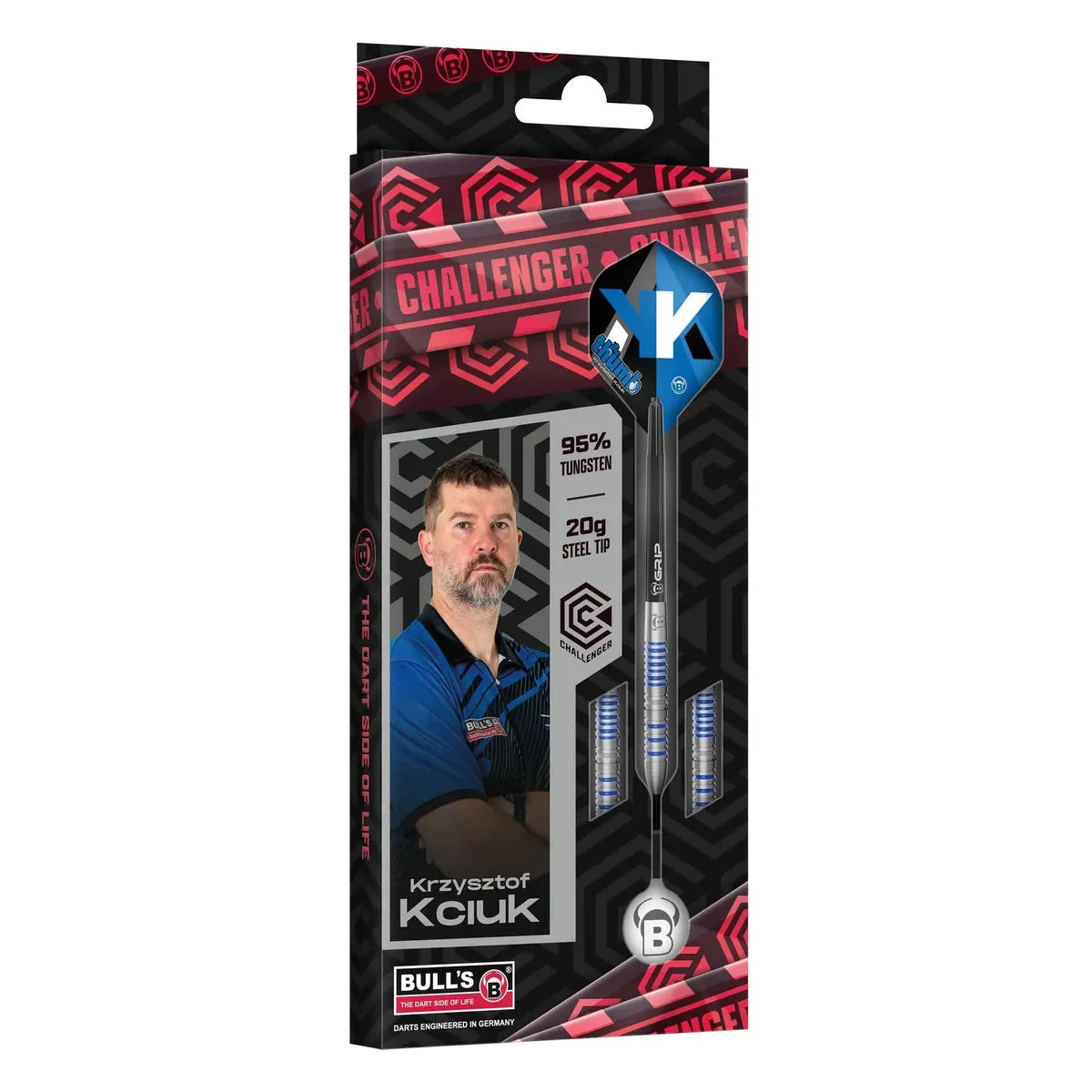 Bull's DE Challenger Krzysztof Kciuk 95% Tungsten Steel Tip Darts-4-20 GRAM-Premier Darts