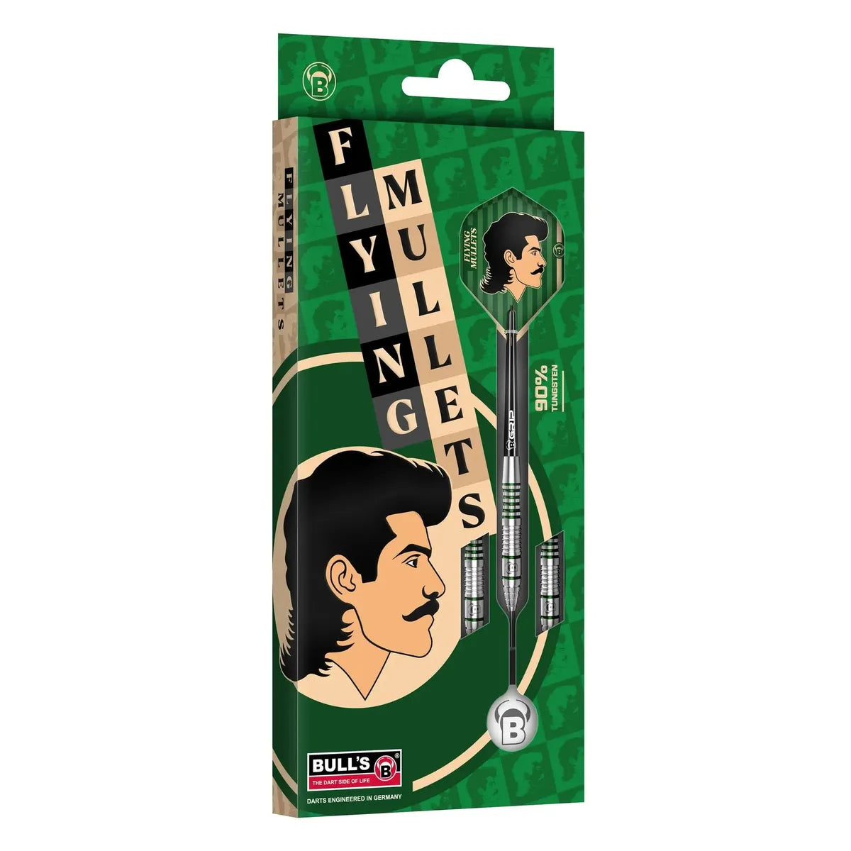 Bull's DE Flying Mullet 90% Tungsten Steel Tip Darts-4-21 GRAM-Premier Darts
