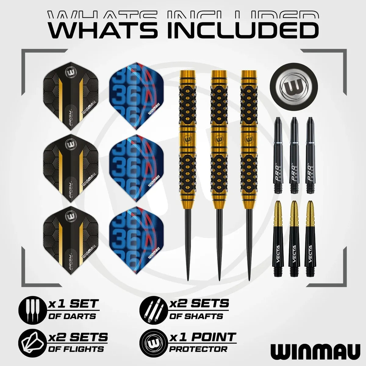Winmau Bradley van der Velden 90% Tungsten Steel Tip Darts-3-22 GRAM-Premier Darts
