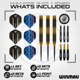 Winmau Bradley van der Velden 90% Tungsten Steel Tip Darts-3-22 GRAM-Premier Darts