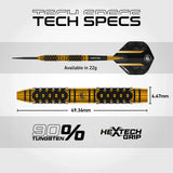 Winmau Bradley van der Velden 90% Tungsten Steel Tip Darts-7-22 GRAM-Premier Darts