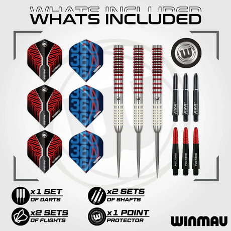 Winmau Jack Johnson 90% Tungsten Steel Tip Darts