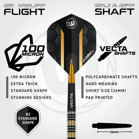 Winmau Nicholai Bado 90% Tungsten Steel Tip Darts