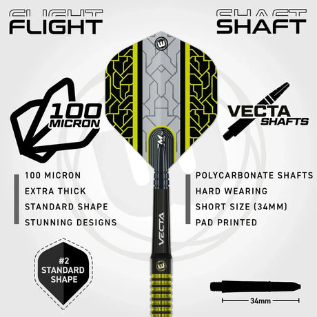 Winmau Cori Wiltshire 90% Tungsten Steel Tip Darts
