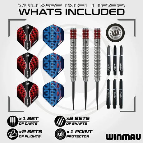 Winmau Lewis Cook 90% Tungsten Steel Tip Darts