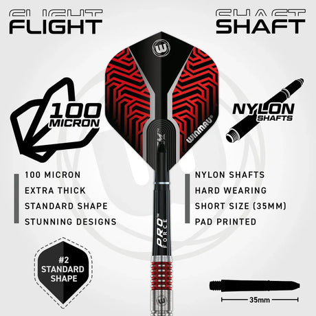 Winmau Lewis Cook 90% Tungsten Steel Tip Darts