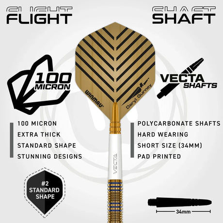 Winmau Daryl Gurney Signature Edition 95% Tungsten Steel Tip Darts-4-23 GRAM-Premier Darts