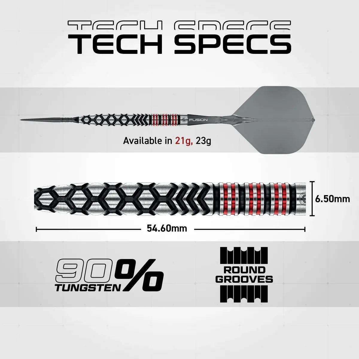 Winmau Fornax Tapered SP 90% Tungsten Steel Tip Darts-10-21 GRAM-Premier Darts