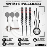 Winmau Fornax Tapered SP 90% Tungsten Steel Tip Darts-3-21 GRAM-Premier Darts