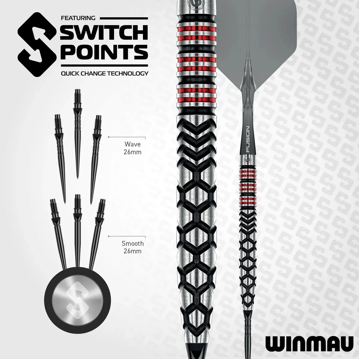 Winmau Fornax Tapered SP 90% Tungsten Steel Tip Darts-9-21 GRAM-Premier Darts