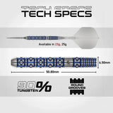 Winmau Lunaris Parallel SP 90% Tungsten Steel Tip Darts-10-23 GRAM-Premier Darts