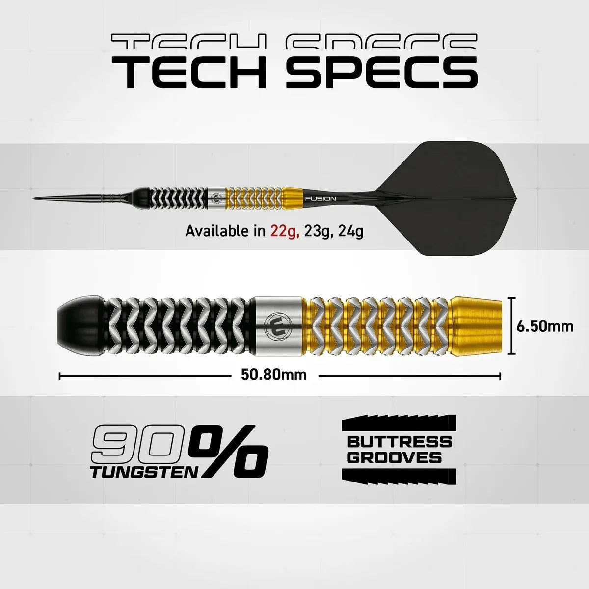 Winmau Exion Parallel SP 90% Tungsten Steel Tip Darts