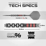 Winmau Fornax Parallel SP 90% Tungsten Steel Tip Darts-10-22 GRAM-Premier Darts