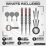 Winmau Fornax Parallel SP 90% Tungsten Steel Tip Darts-3-22 GRAM-Premier Darts