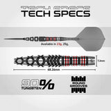 Winmau Fornax Torpedo SP 90% Tungsten Steel Tip Darts-6-23 GRAM-Premier Darts
