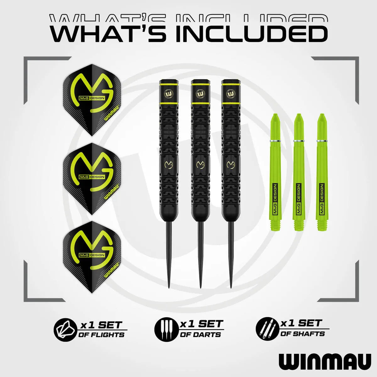 Winmau MvG SE Brass Steel Tip Darts-3-21 GRAM-Premier Darts