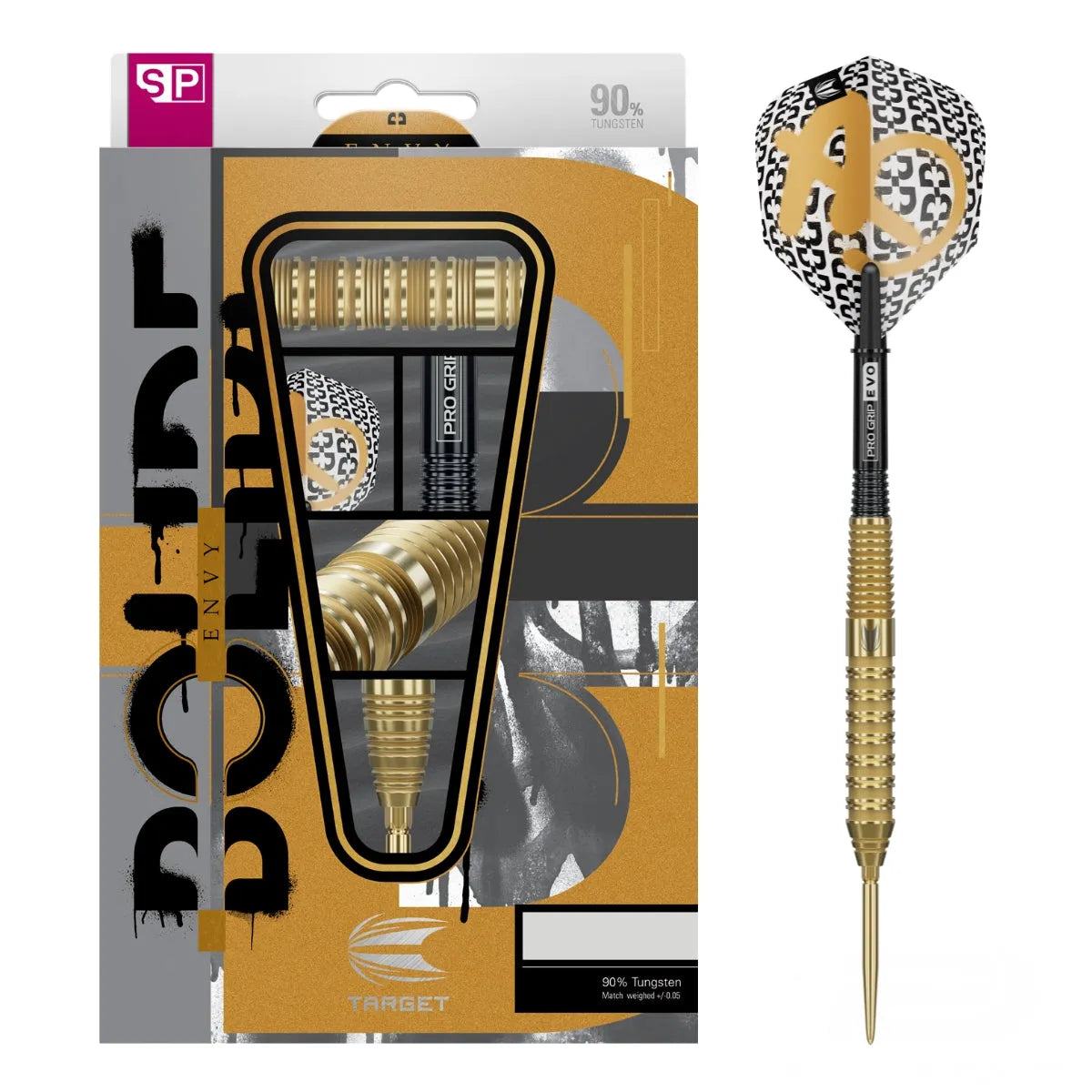 Target Darts Bolide Envy 02 90% Tungsten Steel Tip Darts-1-22 GRAM-Premier Darts