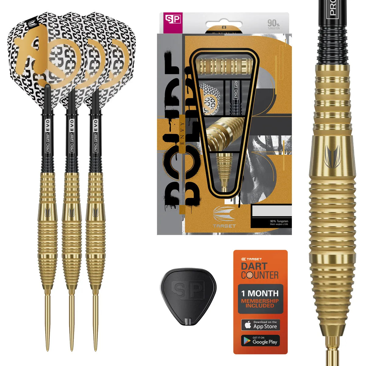 Target Darts Bolide Envy 05 90% Tungsten Steel Tip Darts-3-22 GRAM-Premier Darts