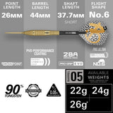 Target Darts Bolide Envy 05 90% Tungsten Steel Tip Darts-4-22 GRAM-Premier Darts