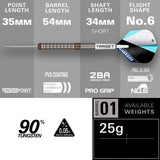 Target Darts Adam Lipscombe G1 SP 90% Tungsten Steel Tip Darts-5-25 GRAM-Premier Darts