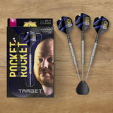 Target Darts Justin Hood G1 SP 90% Tungsten Steel Tip Darts-8-23 GRAM-Premier Darts