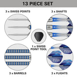 Target Darts Paige Pauling G1 SP 90% Tungsten Steel Tip Darts-7-22 GRAM-Premier Darts