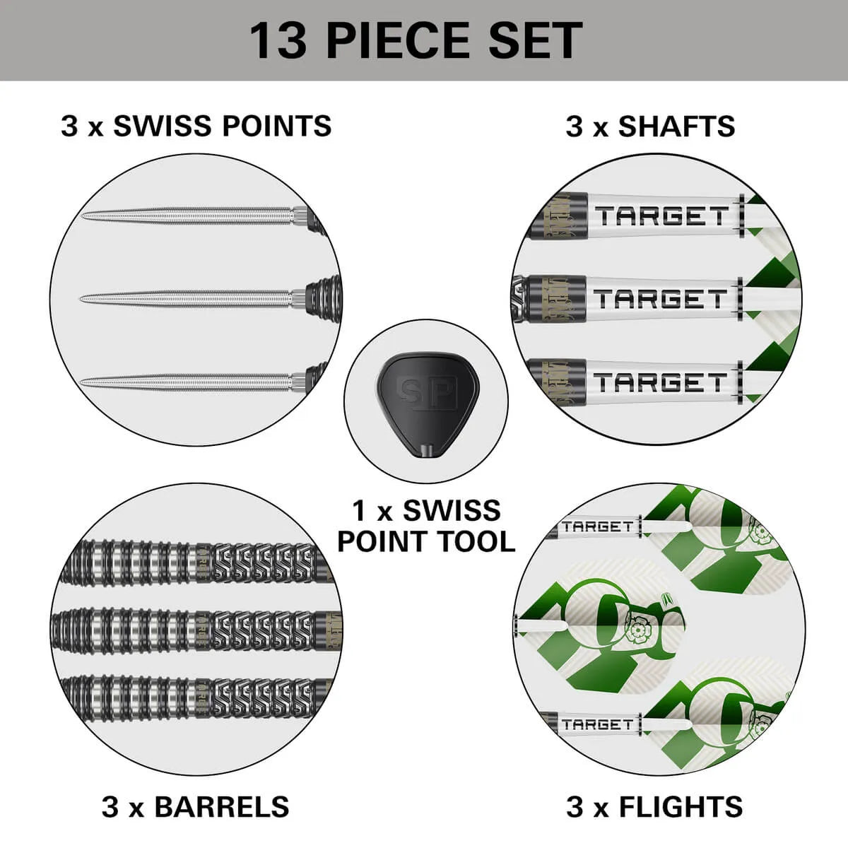 Target Darts Charlie Manby G1 SP 95% Tungsten Steel Tip Darts-7-22 GRAM-Premier Darts