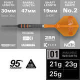Target Darts Raymond Van Barneveld 95K 95% Tungsten Steel Tip Darts-5-21 GRAM-Premier Darts
