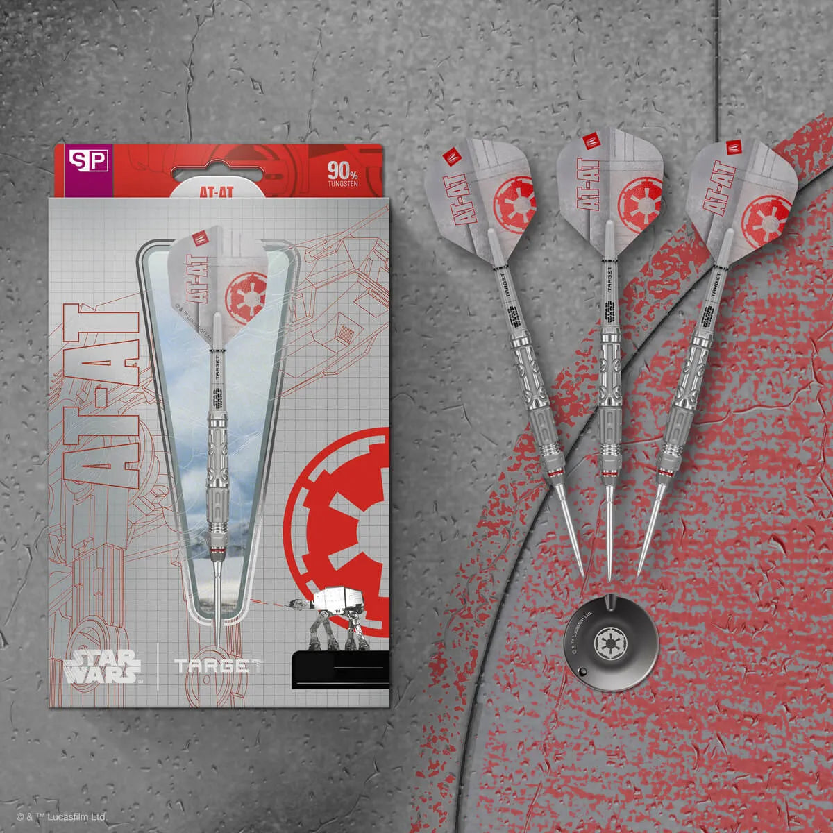 Star Wars | Target AT-AT SP 90% Tungsten Steel Tip Darts-3-23 GRAM-Premier Darts